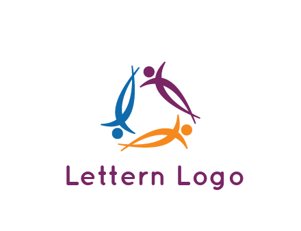 rotating people community logo