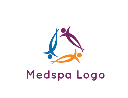 rotating people community logo