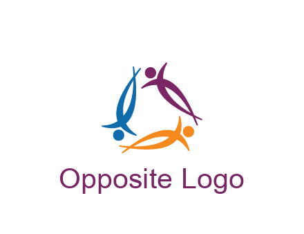 rotating people community logo