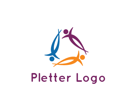 rotating people community logo