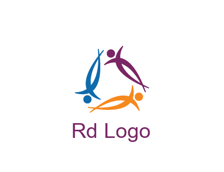 rotating people community logo