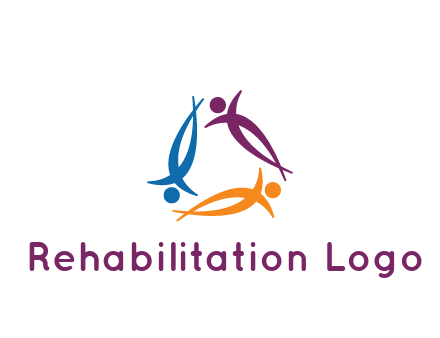 rotating people community logo