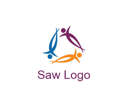 rotating people community logo