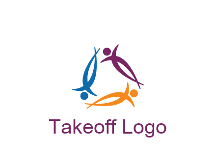 rotating people community logo