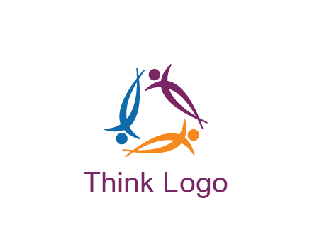 rotating people community logo