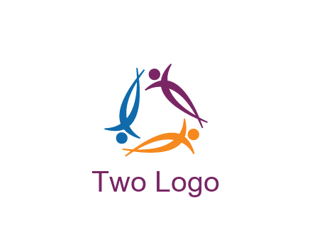 rotating people community logo