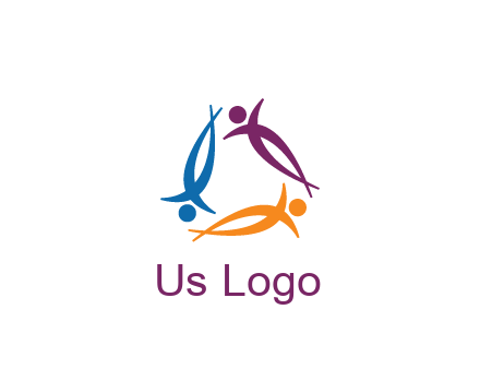 rotating people community logo