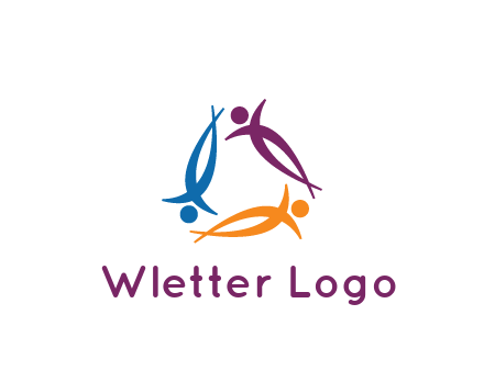 rotating people community logo