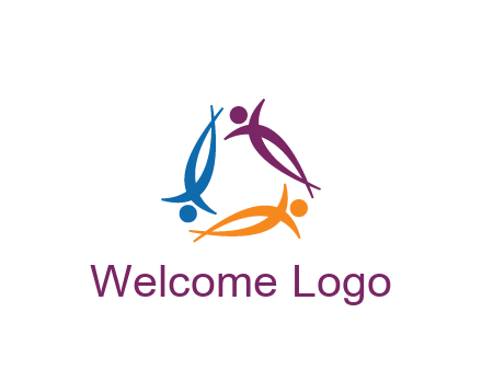 rotating people community logo