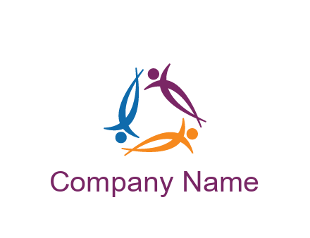rotating people community logo
