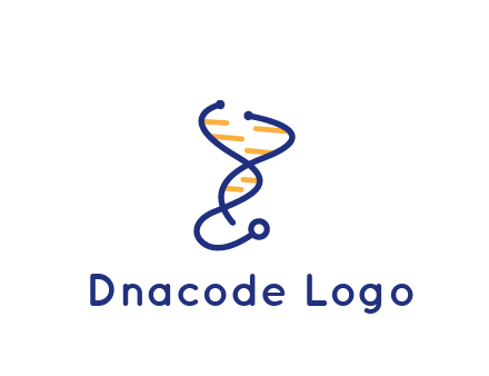stethoscope like DNA strand medical logo