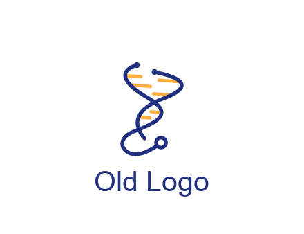 stethoscope like DNA strand medical logo