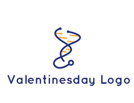 stethoscope like DNA strand medical logo
