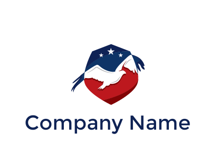 American flag badge with eagle legal logo