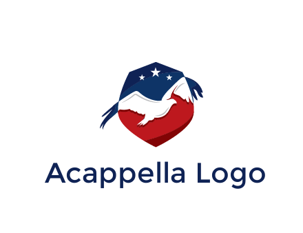American flag badge with eagle legal logo