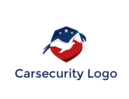 American flag badge with eagle legal logo