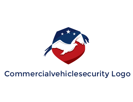 American flag badge with eagle legal logo