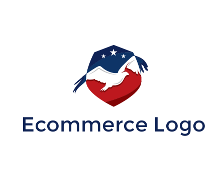 American flag badge with eagle legal logo