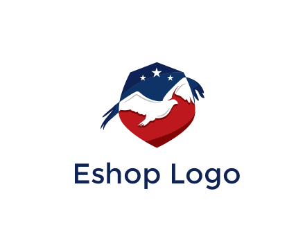 American flag badge with eagle legal logo