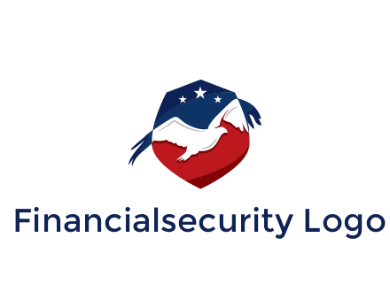 American flag badge with eagle legal logo
