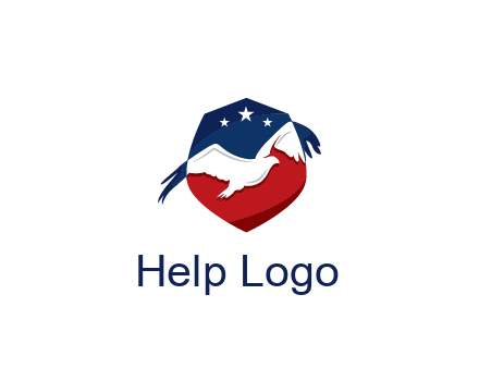 American flag badge with eagle legal logo