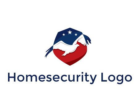 American flag badge with eagle legal logo