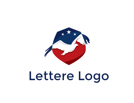 American flag badge with eagle legal logo