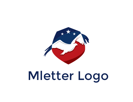 American flag badge with eagle legal logo