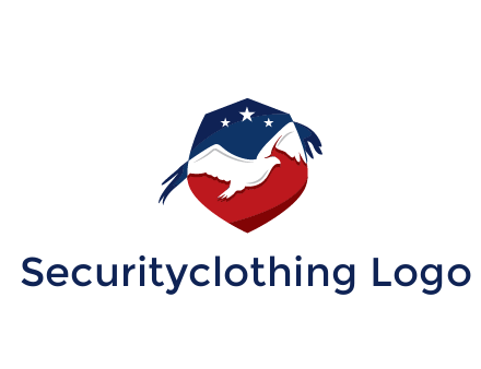 American flag badge with eagle legal logo