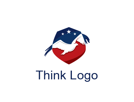 American flag badge with eagle legal logo