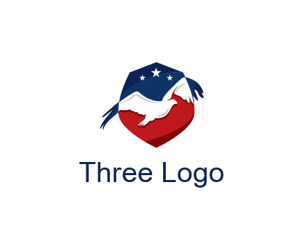 American flag badge with eagle legal logo