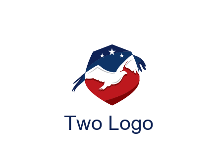 American flag badge with eagle legal logo