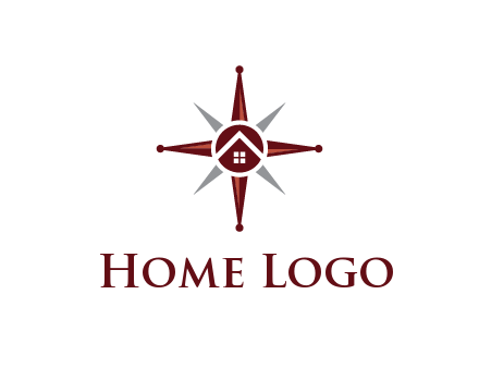 house in star compass travel logo
