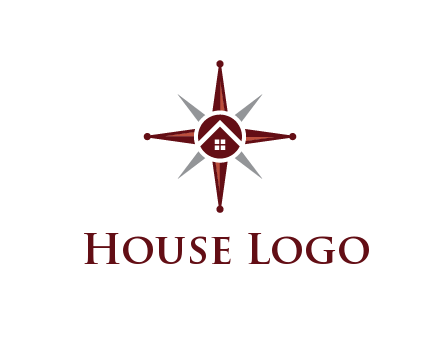 house in star compass travel logo