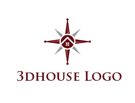 house in star compass travel logo