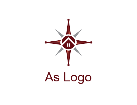 house in star compass travel logo