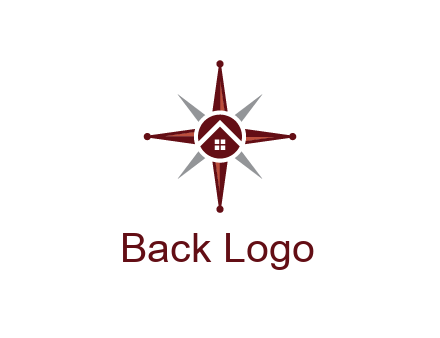 house in star compass travel logo