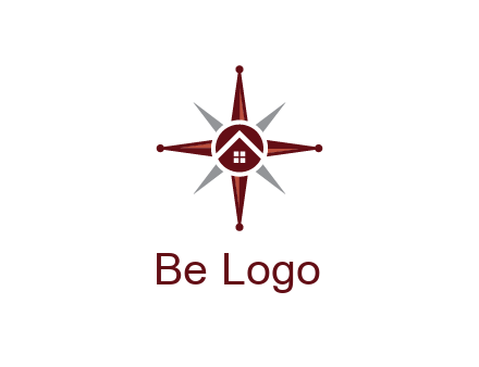 house in star compass travel logo