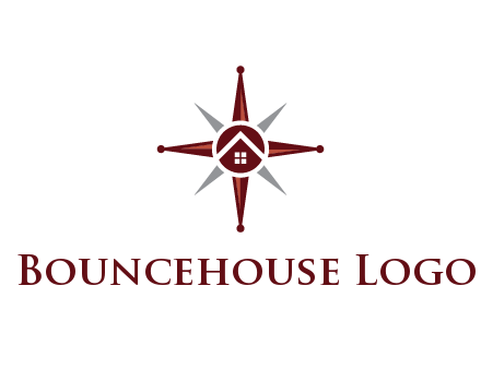 house in star compass travel logo