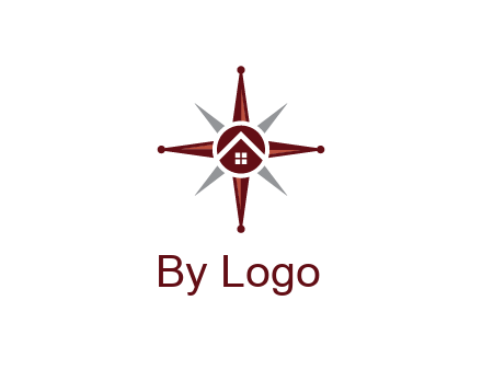 house in star compass travel logo