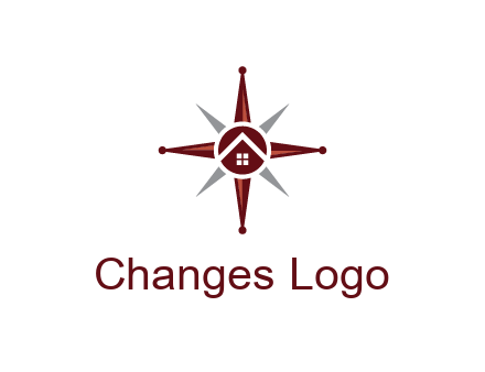house in star compass travel logo