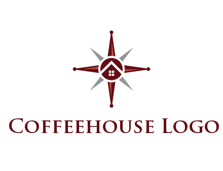 house in star compass travel logo