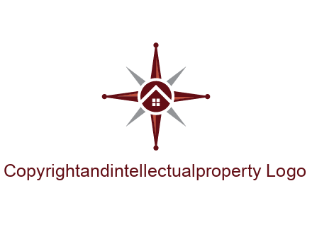 house in star compass travel logo