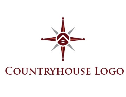 house in star compass travel logo