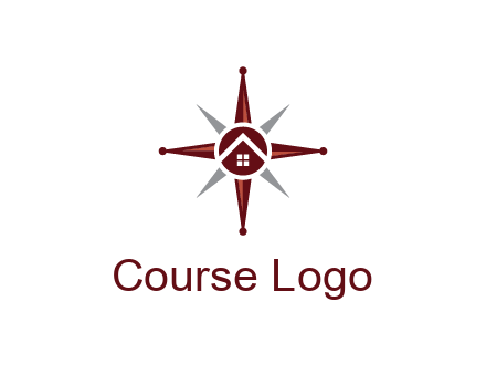 house in star compass travel logo