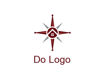 house in star compass travel logo