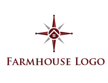house in star compass travel logo