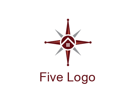 house in star compass travel logo