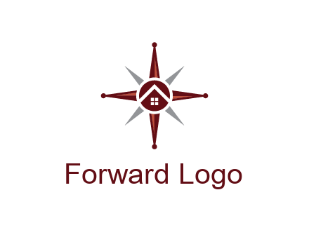 house in star compass travel logo