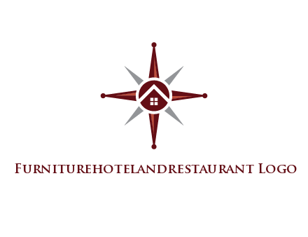 house in star compass travel logo